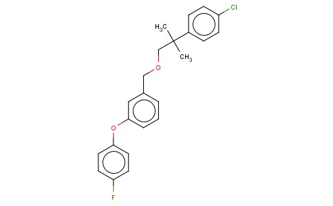 1-((2-(4-CHLOROPHENYL)-2-METHYLPROPOXY)METHYL)-3-(4-FLUOROPHENOXY)BENZ ENE
